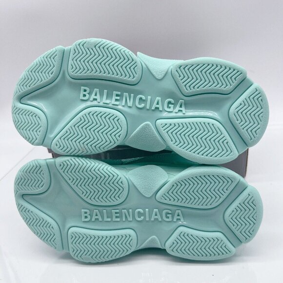 Balenciaga Triple S Kids Sneaker Mint Green EU 30 US 12.5 * NEW in box - Picture 10 of 13